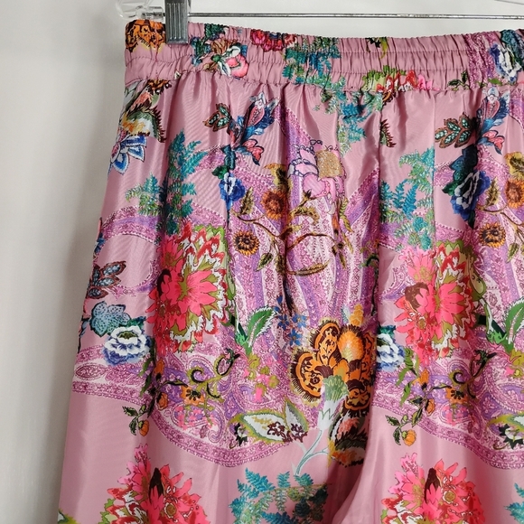 T TAHARI FLORAL PLAZZO PANTS - Picture 4 of 6